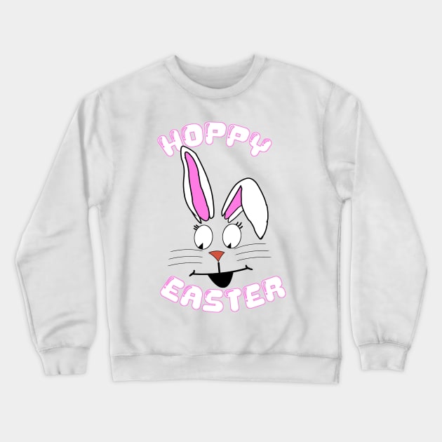 Easter Bunny Rabbit Face Crewneck Sweatshirt by CharJens